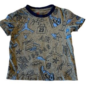 Jordan Kids Graphic Tee - Gray and Blue